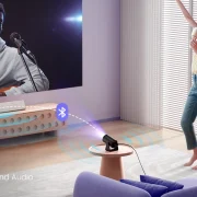 Wimius L1 Mini Projector 1080P Support 300 ANSI Android 11 Wifi Bluetooth Projector Auto Keystone Home Projector Portable