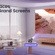 Wimius L1 Mini Projector 1080P Support 300 ANSI Android 11 Wifi Bluetooth Projector Auto Keystone Home Projector Portable