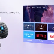 Wimius L1 Mini Projector 1080P Support 300 ANSI Android 11 Wifi Bluetooth Projector Auto Keystone Home Projector Portable