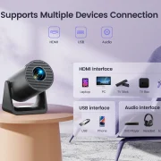 Wimius L1 Mini Projector 1080P Support 300 ANSI Android 11 Wifi Bluetooth Projector Auto Keystone Home Projector Portable